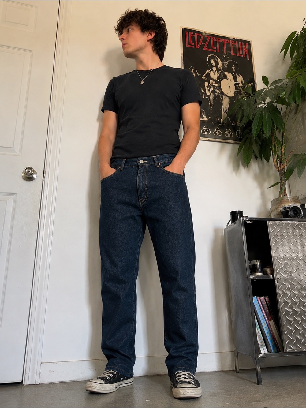 Dickies Relaxed Fit Flannel Lined Dark Wash Jeans